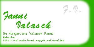 fanni valasek business card